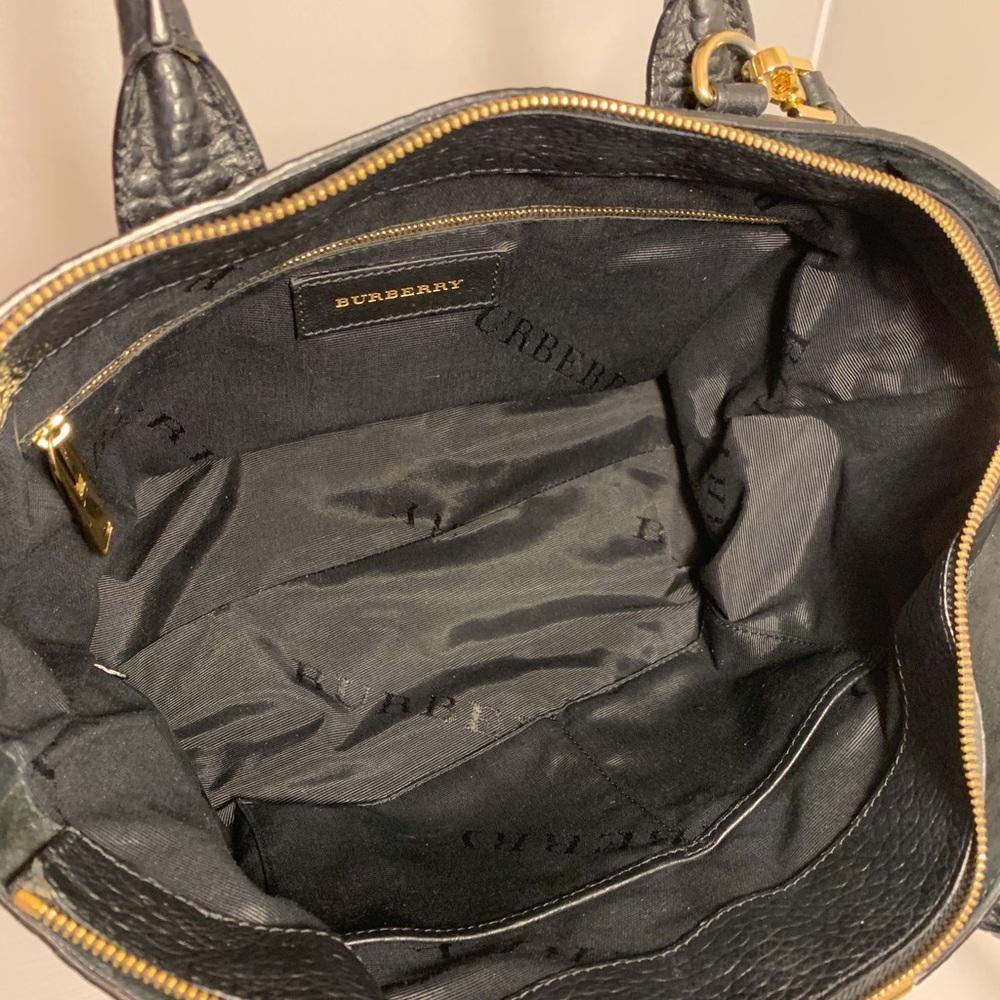 Burberry Dewsbury embossed Black Leather Satchel! - Picture 7 of 8